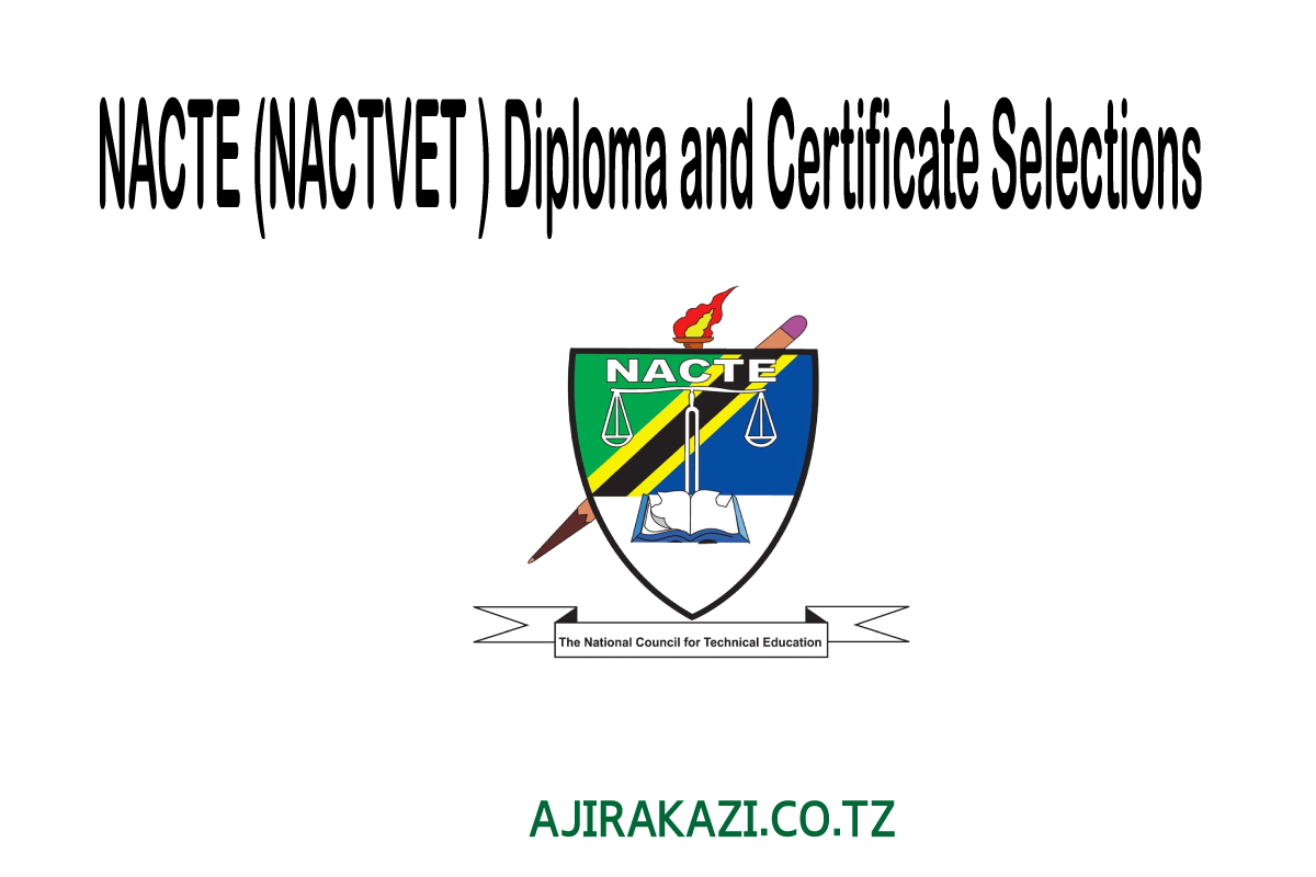 NACTE (NACTVET ) Diploma and Certificate Selections 2024/2025: The List ...